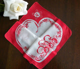 Vintage Handkerchief Folds into a Valentines Heart - The Pink Rose Cottage