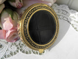 Vintage Rose Tapestry and Leather Powder Compact - The Pink Rose Cottage