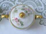 Vintage Hand Painted Wild Pink Roses Sugar Bowl - The Pink Rose Cottage