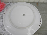 Vintage Hand Painted Handled Cake Plate with Yellow Roses - The Pink Rose Cottage