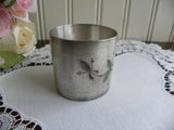 Antique Silver Plated Leaf Design Napkin Ring - The Pink Rose Cottage 