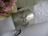 Antique Silver Plated Leaf Design Napkin Ring - The Pink Rose Cottage