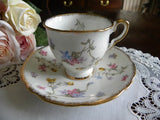 Vintage Royal Standard "Violets - Pompadour" Demitasse Teacup and Saucer - The Pink Rose Cottage