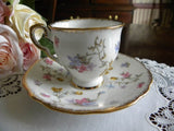 Vintage Royal Standard "Violets - Pompadour" Demitasse Teacup and Saucer - The Pink Rose Cottage