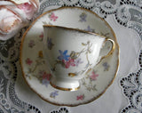 Vintage Royal Standard "Violets - Pompadour" Demitasse Teacup and Saucer - The Pink Rose Cottage