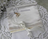 Vintage Bridal Handkerchief Keeper Holder with Wedding Rings - The Pink Rose Cottage