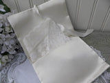 Vintage Bridal Handkerchief Keeper Holder with Wedding Rings - The Pink Rose Cottage