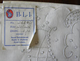 Unused Vintage Madeira Hand Embroidered Iris Lily Pillowcases - The Pink Rose Cottage