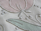 Unused Vintage Madeira Hand Embroidered Tulip Pillowcases - The Pink Rose Cottage