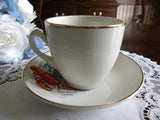 Weatherby Hanley Royal Falcon Ware  Nova Scotia Canada Lobster Teacup - The Pink Rose Cottage 