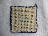 Pair of Vintage Red White and Blue Patriotic Potholders - The Pink Rose Cottage