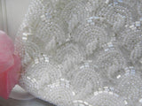 Vintage White Pearl Beaded Evening Bag - The Pink Rose Cottage
