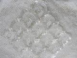 Vintage White Pearl Beaded Evening Bag - The Pink Rose Cottage