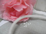 Vintage White Pearl Beaded Evening Bag - The Pink Rose Cottage