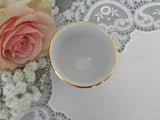 Vintage Pink and White Rose Wildflower Eggcup Germany - The Pink Rose Cottage