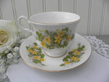 Vintage Queen Anne Sharmock Clover Buttercup Teacup and Saucer - The Pink Rose Cottage 