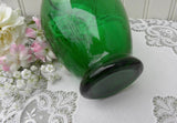 Vintage Anchor Hocking Depression Glass Forest Green 6 Inch Vase - The Pink Rose Cottage