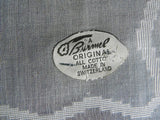 MWT Vintage Brumel Petite Point Embroidered Pink Roses Monogram "F" Handkerchief - The Pink Rose Cottage