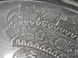 Antique Victorian Silver Plated Ornate Bride's Basket Centerpiece - The Pink Rose Cottage