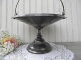 Antique Victorian Silver Plated Ornate Bride's Basket Centerpiece - The Pink Rose Cottage