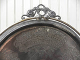 Antique Victorian Silver Plated Ornate Bride's Basket Centerpiece - The Pink Rose Cottage