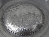 Antique Victorian Silver Plated Ornate Bride's Basket Centerpiece - The Pink Rose Cottage