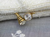 Hand Made Vintage White Pearl Beaded Evening Bag with Rhinestone Clasp - The Pink Rose Cottage