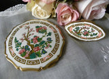 Vintage Stratton Powder Compact and Matching Lipstick Mirror Holder - The Pink Rose Cottage