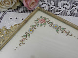 Vintage Hand Painted Pink Roses Vanity Tray - The Pink Rose Cottage 