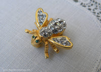 Joan Rivers Crystal Rhinestone Bumble Bee Pin