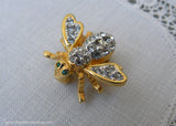 Joan Rivers Crystal Rhinestone Bumble Bee Pin