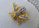 Joan Rivers Crystal Rhinestone Bumble Bee Pin