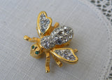 Joan Rivers Crystal Rhinestone Bumble Bee Pin