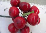 Vintage Red Apple Cherry Fruit Floral Millinery Picks