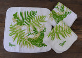 Vintage Vera Newmann Butterflies and Ferns Washcloths