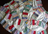 10 Vintage Feedsack Quilt Block Pieces Fabric Crafts
