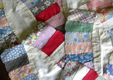 10 Vintage Feedsack Quilt Block Pieces Fabric Crafts