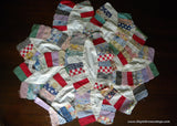 10 Vintage Feedsack Quilt Block Pieces Fabric Crafts