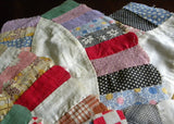 10 Vintage Feedsack Quilt Block Pieces Fabric Crafts