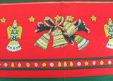 Vintage Christmas Tablecloth Trees Angels Bells Stars and More