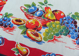 Unused Vintage Fruit Tea Towel Apples Grapes Peaches Pears and More
