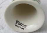 Vintage Palissy Strawberries and Strawberry Blossom Bone China Thimble