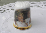 Vintage Finsbury Bone China Lady Diana & Prince William Thimble