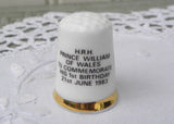 Vintage Finsbury Bone China Lady Diana & Prince William Thimble