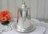 Vintage Rockford Silver Plated Syrup Pitcher Creamer with Underplate