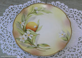 Vintage Hand Painted Plate Orange and Orange Blossoms Signed