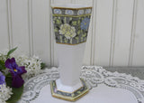 Vintage Hand Painted Art Deco Nippon Peonies and Daisies Bud Vase