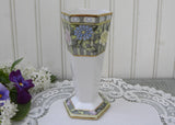 Vintage Hand Painted Art Deco Nippon Peonies and Daisies Bud Vase