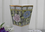 Vintage Hand Painted Art Deco Nippon Peonies and Daisies Bud Vase