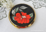 Vintage Unused Stratton Art Deco Poppy Flower Powder Compact